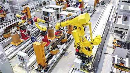 西咸新区沣西新城的三一智能制造产业园内,自动化设备在进行高效作业(资料照片)。 通讯员 王鹏摄