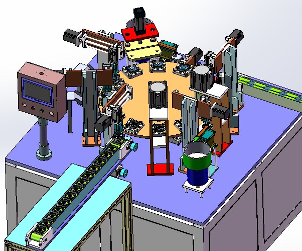 散热风扇组装机(转盘式)3D图纸 自动化设备3D图纸3D模型